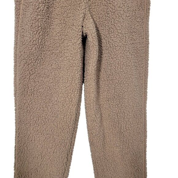 NWT Women's SKIMS Sherpa Teddy Joggers in Tiger Eye Tan Size S - Picture 5 of 14